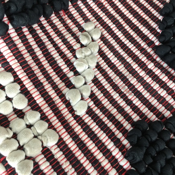 Heavy Vintage Rug Tapestry Bag with Rattan Handles *read* - Picture 5 of 6